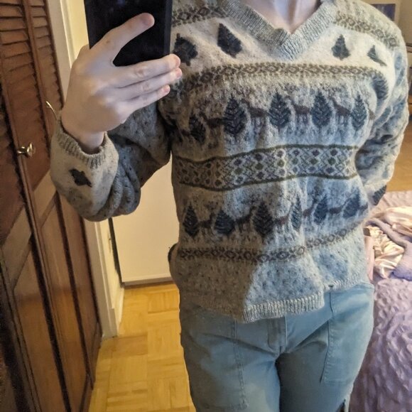 Woolrich Christmas Tree & Deer Sweater - Picture 1 of 8